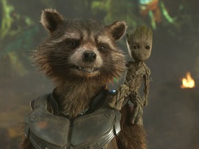 Rocket, voiced by Bradley Cooper, left, and Groot, voiced by Vin Diesel. (Marvel)