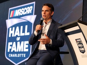 Jeff Gordon is announced as a 2019 NASCAR Hall of Fame inductee on May 23, 2018 in Charlotte, North Carolina. (Streeter Lecka/Getty Images)