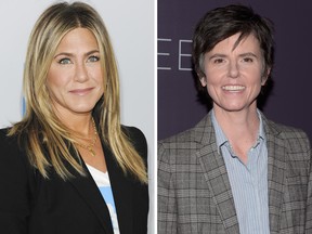 Jennifer Aniston and Tig Notaro. (WENN.COM and Getty Images)
