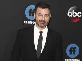 Jimmy Kimmel attends the Disney/ABC/Freeform 2018 Upfront Party at Tavern on the Green, in New York on Tuesday, May 15, 2018.