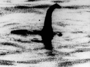 This is an undated file photo of a shadowy shape that some people say is a photo of the Loch Ness monster in Scotland. (AP)