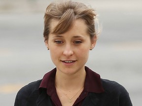 Allison Mack arrives at the United States Eastern District Court for a bail hearing in relation to the sex trafficking charges filed against her on May 4, 2018 in Brooklyn, N.Y.