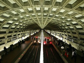 Metro trains arrive at the Gallery Pl - Chinatown Station October 27, 2010 in Washington, DC. (Alex Wong/Getty Images)