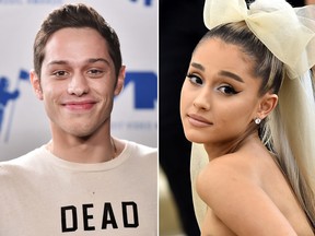 Pete Davidson and Ariana Grande. (Getty Images file photos)