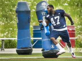 Terrance Plummer following a Toronto Argonauts training camp at York Stadium at York University Toronto, on May 26, 2018. (Ernest Doroszuk/Toronto Sun/Postmedia Network)