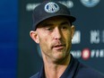 Argonauts quarterback Ricky Ray talks with the media during the team's final availability of 2017 at the team's practice facility in Toronto, Ont. on Wednesday, November 29, 2017. (Ernest Doroszuk/Toronto Sun)