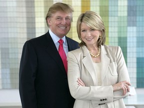 Donald Trump and Martha Stewart are seen in a promotional shot for "The Apprentice."