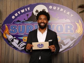 Wendell Holland, the winner of Survivor: Ghost Island, poses for a photo. For the first time in 36 seasons, the season finale of "Survivor: Ghost Island" ended in a tie. Host Jeff Probst on Wednesday, May 23, 2018, revealed jurors in Fiji were deadlocked at five votes apiece for Holland and Domenick Abbate. It was up to the third member of the final three to break the tie and Laurel Johnson cast her vote for Holland. (Monty Brinton/CBS via AP) ORG XMIT: NYAG404