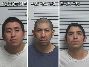 This combination of photos released by the Uintah County Sheriff's Office shows (L-R) Randall Flatlip, Larson RonDeau and Jerry Flatlip.