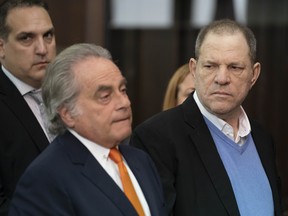 Harvey Weinstein along with his attorney Benjamin Brafman (L) appears at his arraignment in Manhattan Criminal Court on Friday, May 25, 2018.  (Steven Hirsch-Pool via Getty Images)