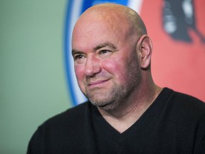 UFC president Dana White during a press conference held at the Hockey Hall of Fame in Toronto on Oct. 13, 2017