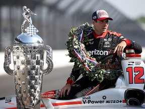 Will Power poses for a photo after winning the Indianapolis 500 at Indianapolis Motorspeedway on May 28, 2018. (Chris Graythen/Getty Images)