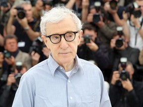 Director Woody Allen poses for photographers, during a photo call for the film Cafe Society, at the 69th international film festival, Cannes, southern France, Wednesday, May 11, 2016.