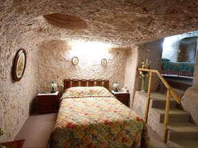 The master bedroom is seen inside Faye's Underground Home on October 22, 2015 in Coober Pedy, Australia. (Mark Kolbe/Getty Images)