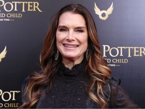 Brooke Shields attends the opening for Harry Potter and the Cursed Child Parts 1 and 2 at the Lyric Theatre on April 22, 2018. (Joseph Marzullo/WENN.com)