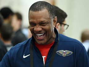 Head coach Alvin Gentry of the New Orleans Pelicans attends Day One of the NBA Draft Combine at Quest MultiSport Complex on May 17, 2018 in Chicago, Illinois. (Stacy Revere/Getty Images)