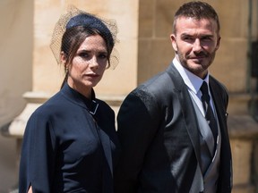 The wedding of Prince Harry and Meghan Markle at Windsor Castle  Featuring: Victoria Beckham, David Beckham Where: Windsor, United Kingdom When: 19 May 2018 Credit: John Rainford/WENN ORG XMIT: wenn34275818