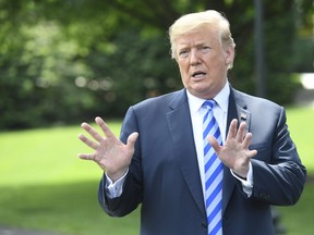 U.S. President Donald Trump speaks to the media after meeting with North Korean Kim Yong Chol on June 1, 2018 at the White House in Washington, D.C. (SAUL LOEB/AFP/Getty Images)