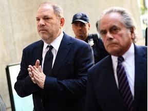 Hollywood film producer Harvey Weinstein enters Manhattan criminal court June 5, 2018 in New York.  Weinstein pleaded not guilty to rape and sexual assault charges in New York. Weinstein was charged with rape and another sex crime in New York in late May, nearly eight months after his career imploded in a blaze of accusations of sexual misconduct.