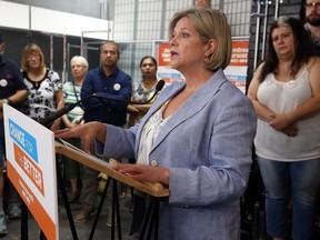 NDP Leader Andrea Horwath makes a campaign stop in Toronto on Friday June 1, 2018. Dave Abel/Toronto Sun