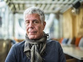 Anthony Bourdain poses for a photo in Toronto, Ont.  on Monday October 31, 2016.