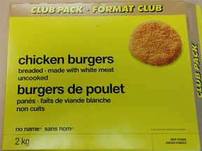 Loblaw Companies Ltd. is recalling certain packages of No Name brand chicken burgers.