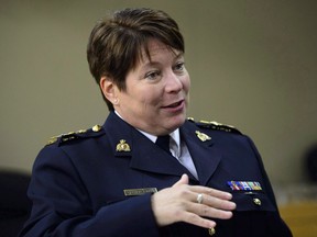 RCMP commissioner Brenda Lucki appears at Senate national security and defence committee in Ottawa on Wednesday, May 30, 2018.