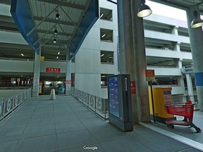 This screengrab of a Google image shows the exit to the parking garage of East River Plaza Mall. (Google Image)