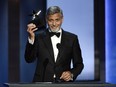 In this June 7, 2018 file photo, actor/director George Clooney accepts the 46th AFI Life Achievement Award during a gala ceremony in Los Angeles.