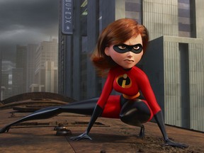 This image released by Disney Pixar shows the character Helen/Elastigirl, voiced by Holly Hunter in "Incredibles 2," in theaters on June 15.