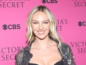 Victoria's Secret Angel Candice Swanepoel attends as Victoria's Secret Angels gather for an intimate viewing party of the 2017 Victoria's Secret Fashion Show at Spring Studios on November 28, 2017 in New York City.