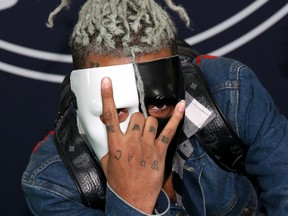 Rapper XXXTentacion attends the BET Hip Hop Awards 2017 at The Fillmore Miami Beach at the Jackie Gleason Theater on October 6, 2017 in Miami Beach, Florida.  (Bennett Raglin/Getty Images for BET  )