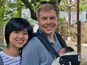 Ryan Hoag, his wife Wiyani Prayetno and their infant daughter are seen in Tokyo in this undated handout photo. (Submitted photo)