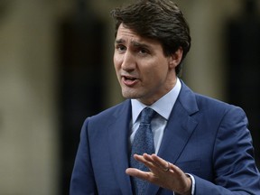 Prime Minister Justin Trudeau rises during Question Period in the House of Commons on Parliament Hill in Ottawa on Wednesday, June 20, 2018. THE CANADIAN PRESS/Justin Tang