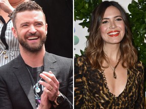 Justin Timberlake and Mandy Moore (FREDERIC J. BROWN/AFP/Getty Images and Frazer Harrison/Getty Images)