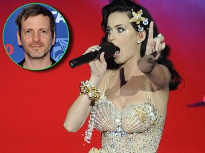 Music producer Dr. Luke (inset) has denied raping Katy Perry. (Richard Shotwell/Invision/AP/JOE KLAMAR/AFP/Getty Images)
