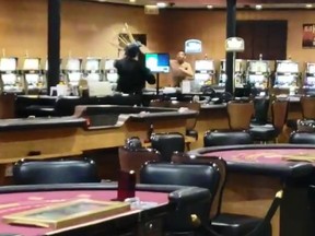 A naked man caused a disturbance inside a Louisiana casino Tuesday night.