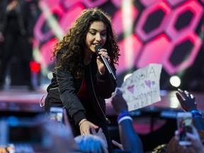 Alessia Cara performs at the the 2016 iHeartRADIO MMVA - Much Music Video Awards  in Toronto, Ont. on Sunday June 19, 2016. (Ernest Doroszuk/Toronto Sun/Postmedia Network)