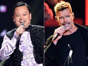 William Hung, left, and Ricky Martin. (Getty Images file photos)