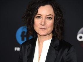 Sara Gilbert of Roseanne attends during 2018 Disney, ABC, Freeform Upfront at Tavern On The Green on May 15, 2018 in New York City.  (Dimitrios Kambouris/Getty Images)