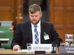 Jeff Silvester of AggregateIQ appears at Commons ethics committee on the breach of personal information involving Cambridge Analytica and Facebook in Ottawa on Tuesday, June 12, 2018.