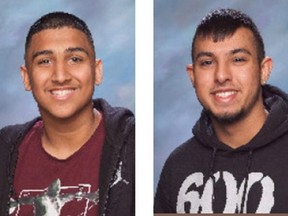 Jaskarn Jason Jhutty (left) and Jaskaran Jesse Bhangal are shown in Integrated Homicide Investigation Team handout photos. Homicide detectives say the two teenagers are the victims of a targeted shooting in a rural area of Surrey, B.C. THE CANADIAN PRESS/HO-Integrated Homicide Investigation Team MANDATORY CREDIT