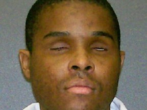 This photo provided by the Texas Department of Criminal Justice shows death-row inmate Andre Thomas, from Texoma, Texas.