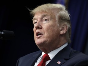 President Donald Trump speaks on immigration at the South Court Auditorium on the White House complex, Friday, June 22, 2018, in Washington. (AP Photo/Evan Vucci)