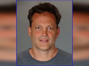 Vince Vaughn is seen in a police mugshot.