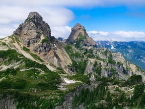 This file photo shows the Pacific Crest Trail passes under Huckleberry Peak and Mt. Thomson near Snoqualmie Pass. (iStock/Getty Images Plus)
