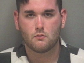 This undated file photo provided by the Albemarle-Charlottesville Regional Jail shows James Alex Fields Jr.