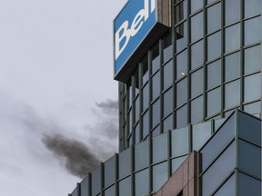 The fire department responded to a 5-alarm call to the Bell Media Tower at 1800 McGill College Ave. in Montreal, on Friday, July 13, 2018.