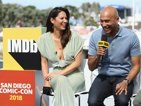 Actors Olivia Munn, left, and Keegan-Michael Key attend the #IMDboat At San Diego Comic-Con 2018: Day One at The IMDb Yacht on July 19, 2018 in San Diego, Calif.  (Rich Polk/Getty Images for IMDb)