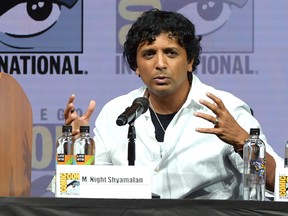 M. Night Shyamalan speaks onstage at Universal Pictures' "Glass" and "Halloween" panels during Comic-Con International 2018 at San Diego Convention Center on July 20, 2018 in San Diego, Calif.  (Kevin Winter/Getty Images)